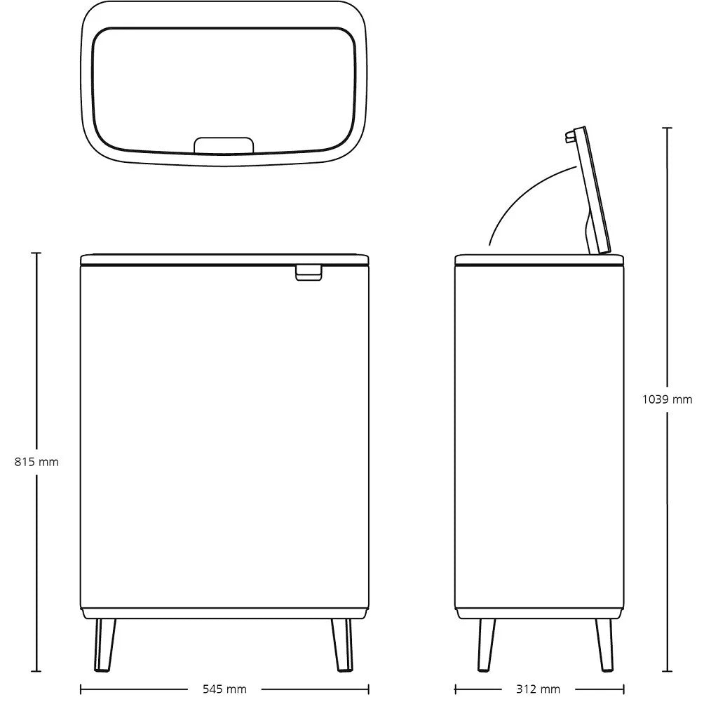 Brabantia Bo Touch Bin Hi hulladékgyűjtő