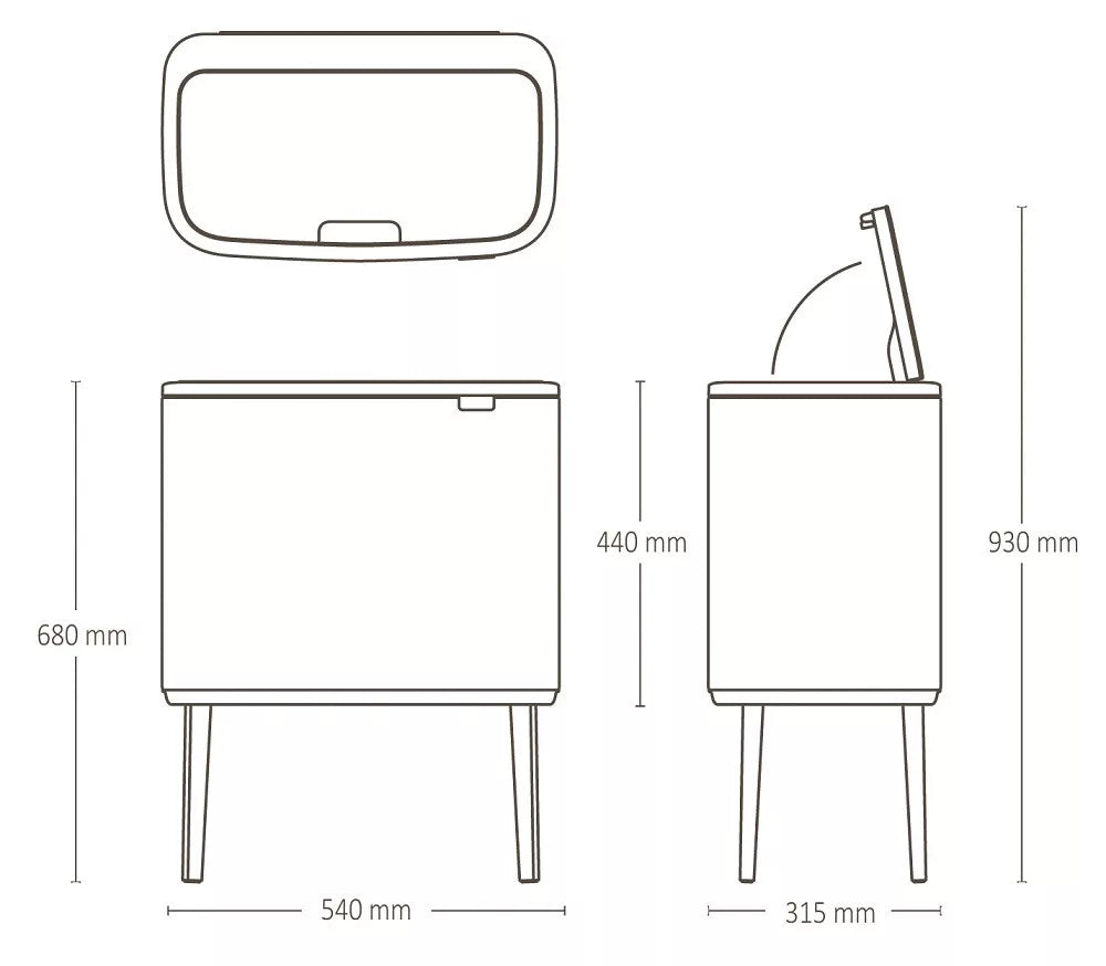 Brabantia Bo Touch Bin recycling bin