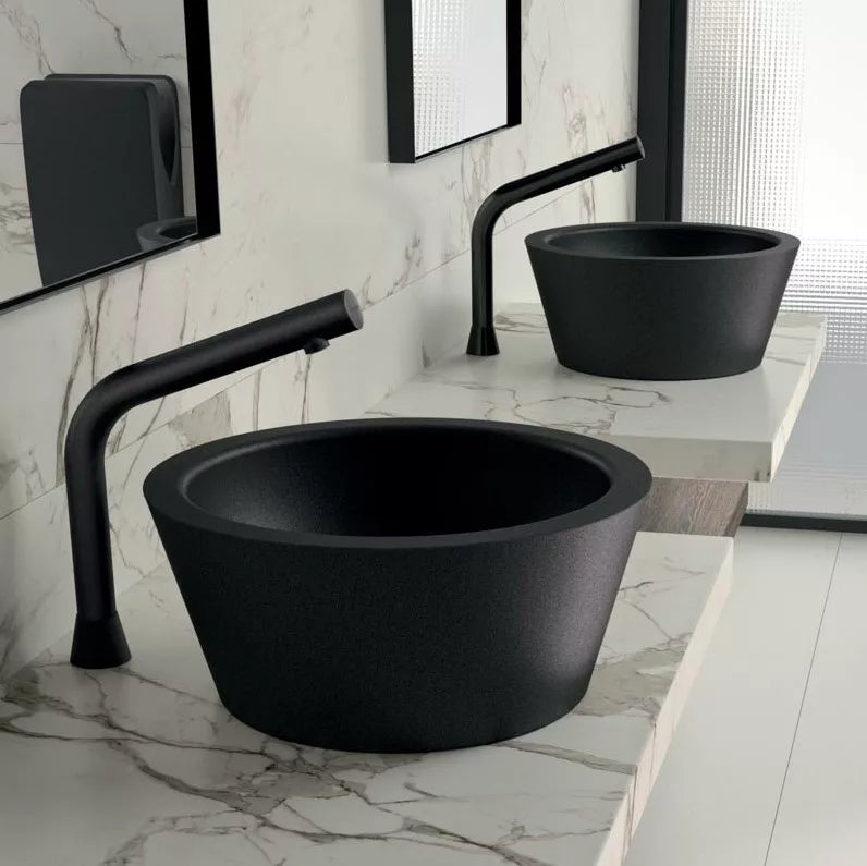 DELABIE ALGUI countertop basin, matt black