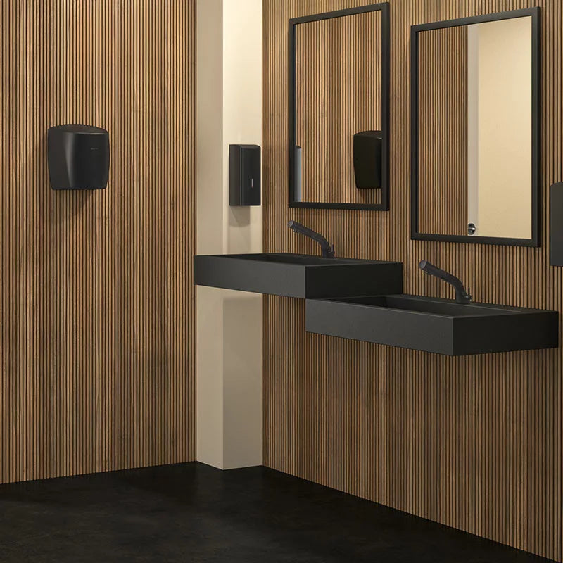 DELABIE AQUEDUTO wall-mounted hand basin, matt black