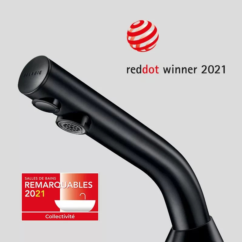DELABIE BINOPTIC deck-mounted sensor tap, matt black