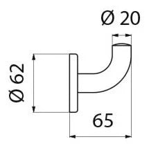 DELABIE wall hook, black