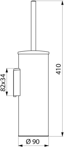 DELABIE wall-mounted toilet brush with lid
